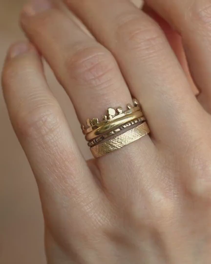 Minimalist Gold Stacking Ring Set