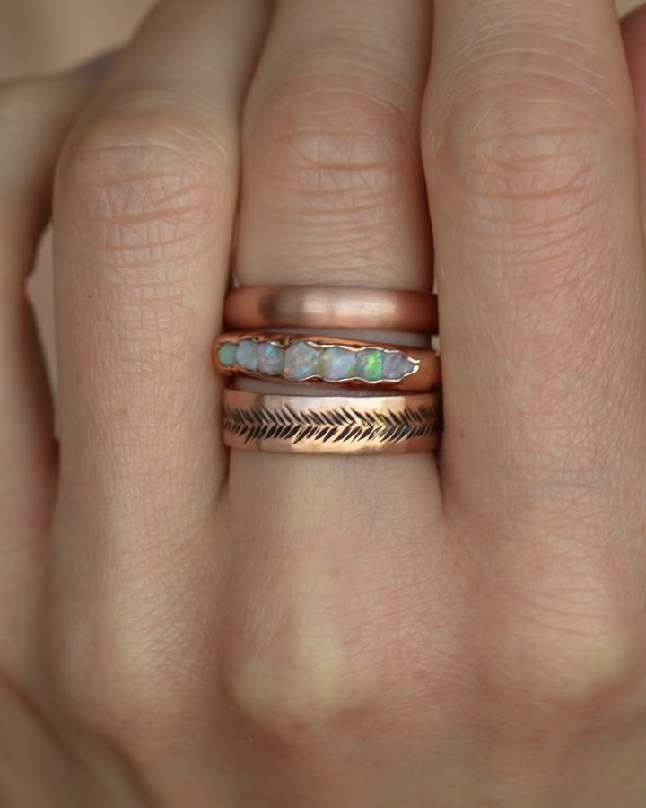 Bulky Raw Australian Opal Band