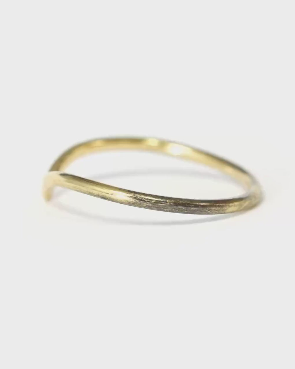 Hammered Rustic Gold Wave Ring