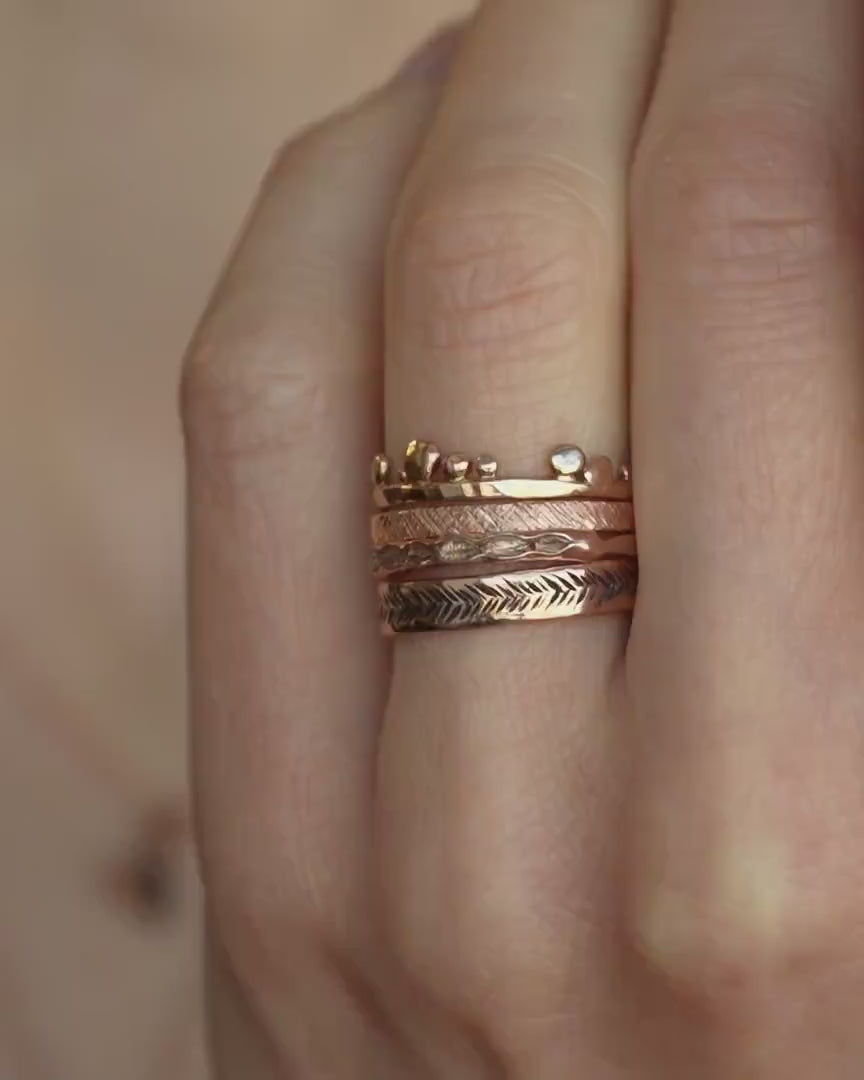 Skinny Raw Herkimer Diamond Ring