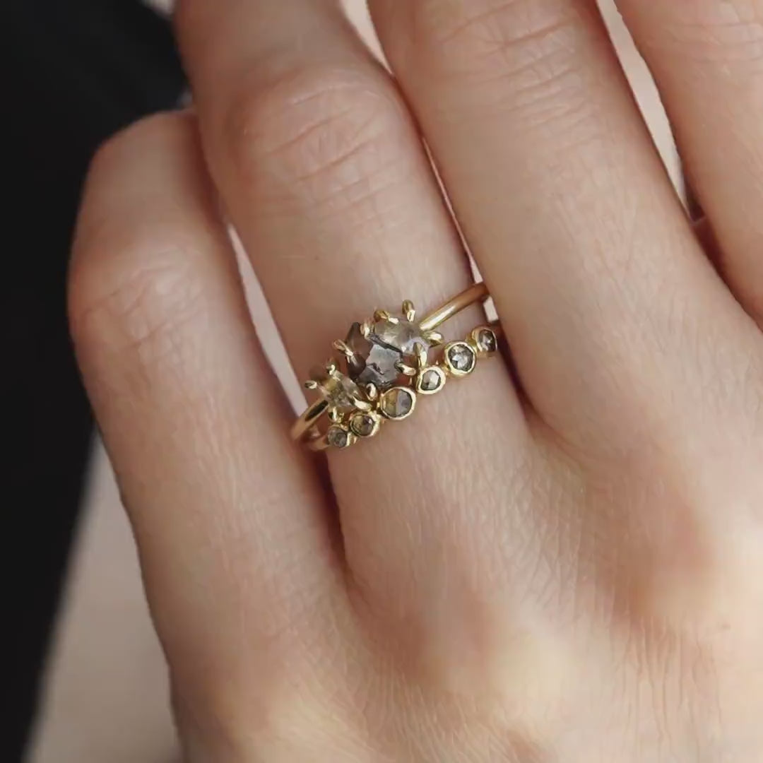 Brown Diamond Pebble Ring