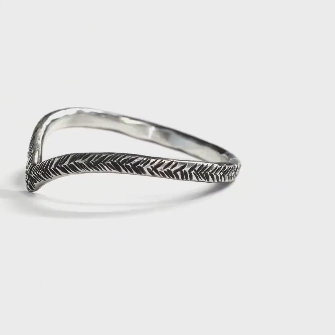 Textured Wave Ring
