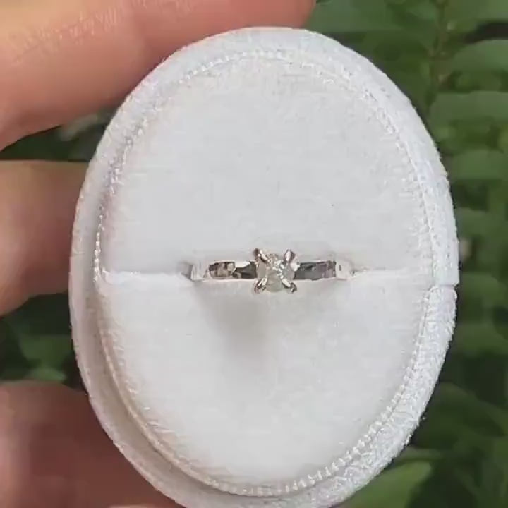 Raw Diamond Engagement Ring