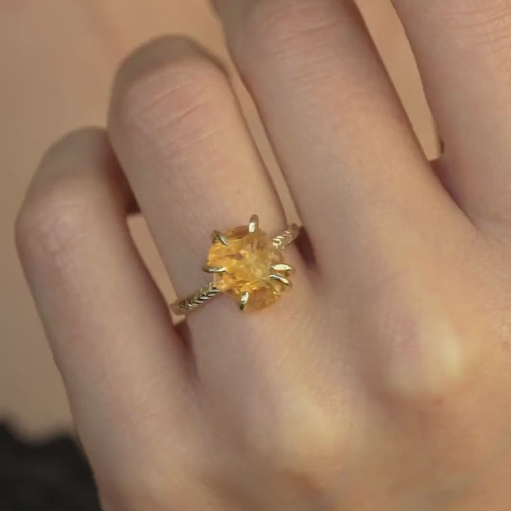 Raw Citrine Ring